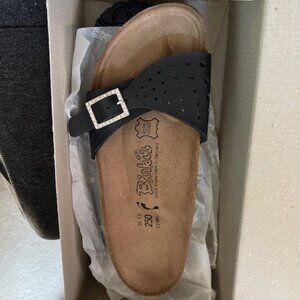Birkenstock Birkis Sandals Mallorca Black Slides Rhinestone Buckle‎ ladies 39